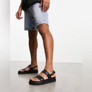 ASOS DESIGN  Men’s sandals in black Size 12 “